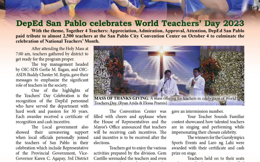 Lakescribe’s Teachers Month Celebration Special Edition